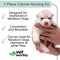 Vet Worthy Canine Nursing Kit - Dog Nursing Set for Orphaned and Newborn Puppies - Pet Feeding Support Kit with Feeding Bottle - Milk Bottle Brush and Nipples