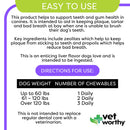 Vet Worthy Chewable Toothpaste - Brushless Dog Dental Tablets - Chicken Liver - 60 - Count