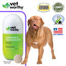 Vet Worthy Chewable Toothpaste - Brushless Dog Dental Tablets - Chicken Liver - 60 - Count