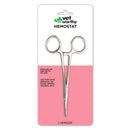 Vet Worthy Pet Hemostat - Stainless Steel Straight Hemostat to Remove Excess Hair - Burrs - Thorns - Grooming Tool for Cats and Dogs