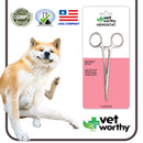 Vet Worthy Pet Hemostat - Stainless Steel Straight Hemostat to Remove Excess Hair - Burrs - Thorns - Grooming Tool for Cats and Dogs