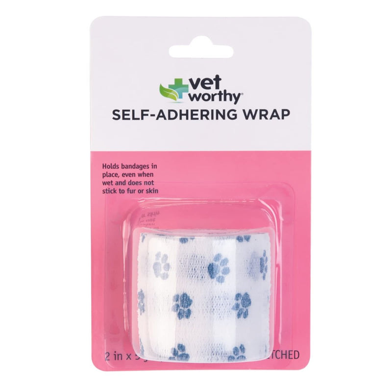 Vet Worthy Self Adhering Wrap for Dogs - Self Adhesive Bandage Wrap for Wounds - Injury - Sprain and Swelling for Dogs and Cats - 2 - Inch x 5 - Yard