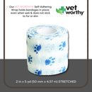 Vet Worthy Self Adhering Wrap for Dogs - Self Adhesive Bandage Wrap for Wounds - Injury - Sprain and Swelling for Dogs and Cats - 2 - Inch x 5 - Yard