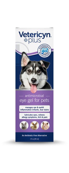 Vetericyn plus antimicrobial pet eye gel & lubricant 3oz small animal repair