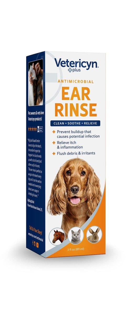 Vetericyn Plus Dog Ear Rinse - Dog Ear Cleaner to Soothe and Relieve Itchy Ears - 3 ounces