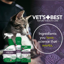 Vet's Best Flea and Tick Gentle Mist Spray for Cats Flea Treatment Plant Based Formula Certified Natural Oils - 6.3 oz