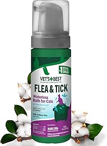 Vets best flea & tick waterless bath for cats 5oz