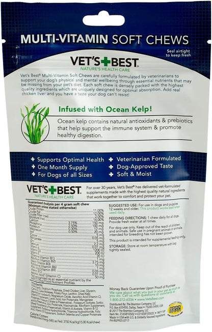 Vets best multivitamin soft chews 30 soft chews for dogs