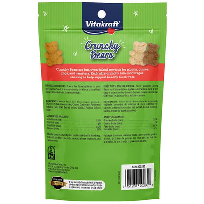 Vitakraft Crunchy Bears Small Animal Treat - Made with Real Vegetables - 4.00 Ounce