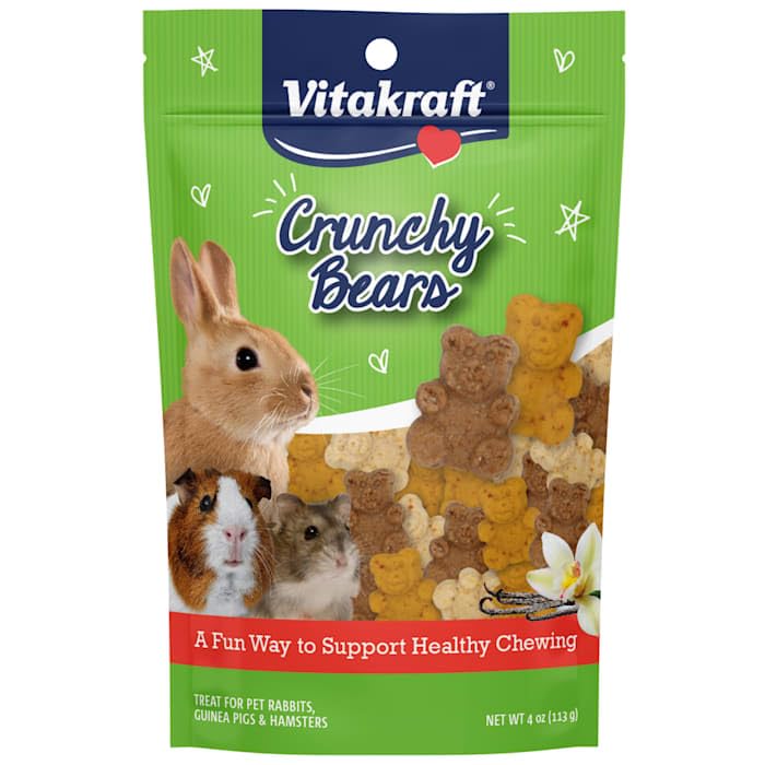 Vitakraft Crunchy Bears Small Animal Treat - Made with Real Vegetables - 4.00 Ounce