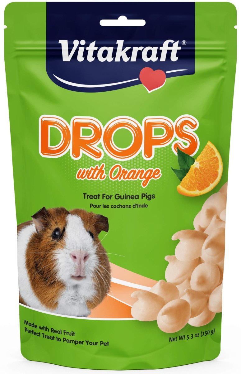 Vitakraft Drops Orange Yogurt Guinea Pig Treat - 5.3 Ounce