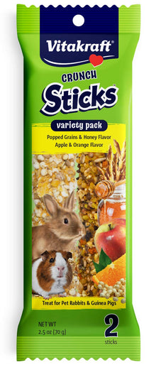 Vitakraft Rabbit/Guinea Pig Popped Grains Treat Sticks - Apple Orange - 2.5Oz