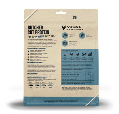 Vital Essentials Freeze - Dried Raw Beef & Chicken Entree Cat Food, 8 - oz bag