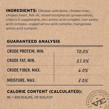 Vital essentials freeze dried raw chicken entree dog food nibs