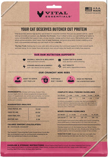 Vital Essentials Freeze - Dried Raw Chicken Meal or Mixer Cat Food Crunchy Nibs, 12 oz