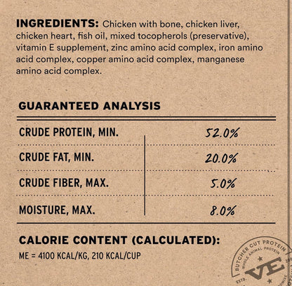 Vital Essentials Freeze - Dried Raw Chicken Meal or Mixer Cat Food Crunchy Nibs, 12 oz