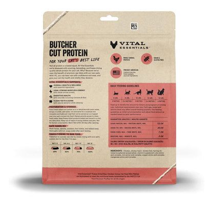 Vital Essentials Freeze - Dried Raw Chicken Mini Patties Entree Cat Food, 8 - oz bag