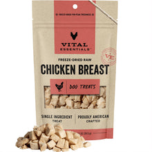 Vital Essentials Freeze Dried Raw Single Ingredient Dog Treats, Chicken Breast, 2.1 oz | Premium Quality High Protein Training Treats | Grain Free, Gluten Free, Filler Free