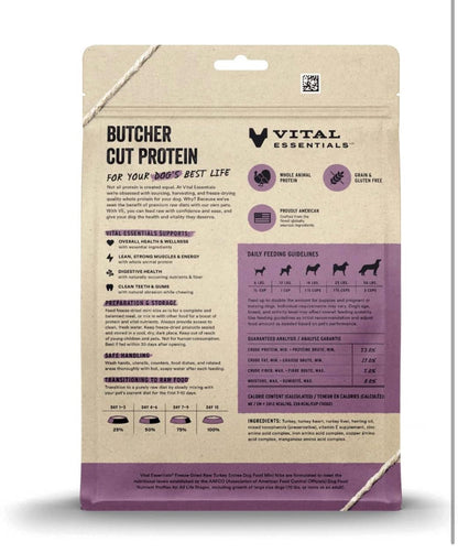 Vital Essentials® Freeze - Dried Raw Turkey Entree & Mixer Dog Food Crunchy Mini Nibs, 14 oz