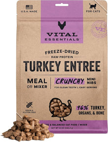 Vital essentials freeze dried turkey entree 12 oz