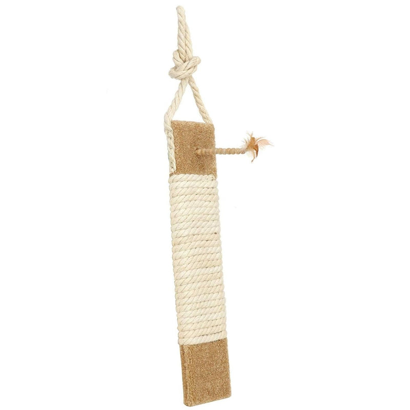 Ware Manufacturing Kitty Door Hanger - Natural Sisal Scratching Pad Cat Toy - 19 Inch