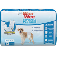 Wee - Wee Disposable Male Wraps, Medium/Large, 12 Count