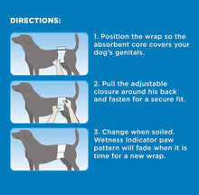 Wee - Wee Disposable Male Wraps, Medium/Large, 12 Count