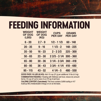 Wellness Core Grain - Free High - Protein Dry Dog Food – Original Turkey & Chicken Recipe, 4 lb Bag | Natural Ingredients for Adult Dogs