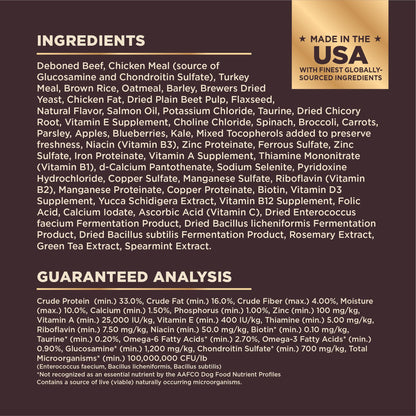 Wellness Core+ Grained Dry Dog Food – Beef & Barley Recipe, 4 lb Bag | High - Quality, Natural Dog Food with Wholesome Grains