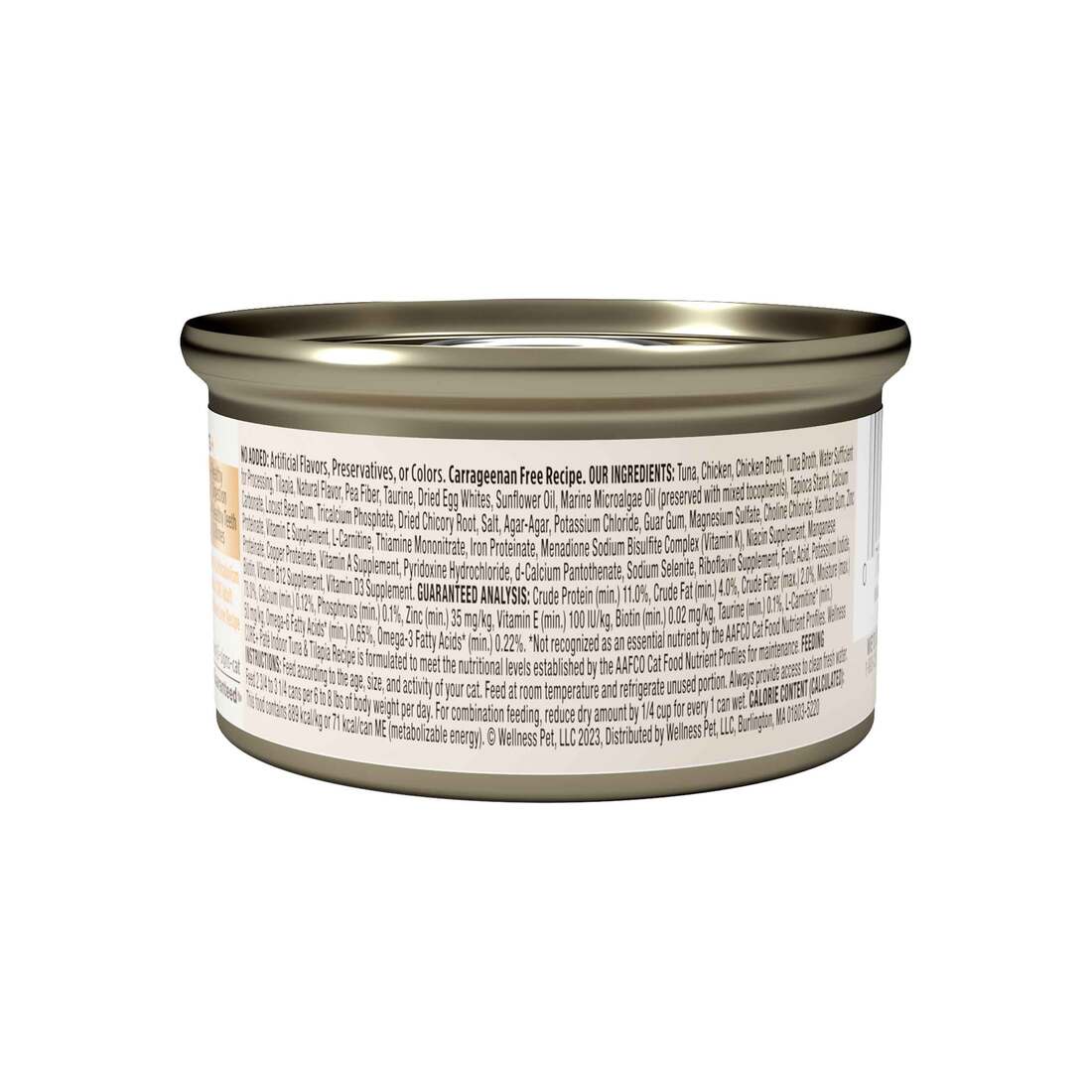 Wellness core + indoor cat tuna & tilapia recipe canned cat food 3oz
