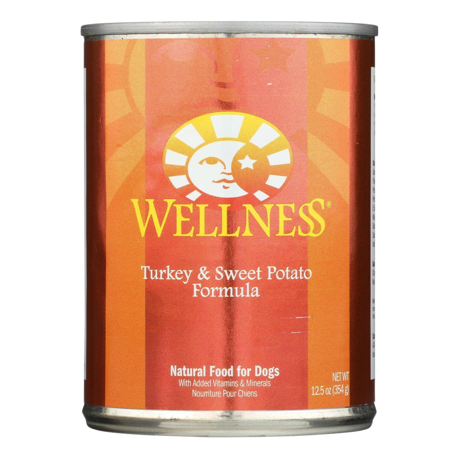 Wellness Dog Food Turkey and Sweet Potato – Grain - Free Recipe, 12.5 oz | High - Quality, Natural Wet Dog Food