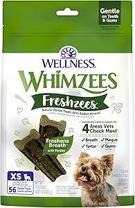 Wellness Whimzees freshzees xs dog dental treats 56 counts