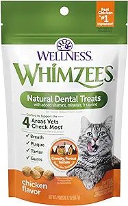 Wellness Whimzees Natural Dental Treats Chicken Flavor 2oz cat dental treats