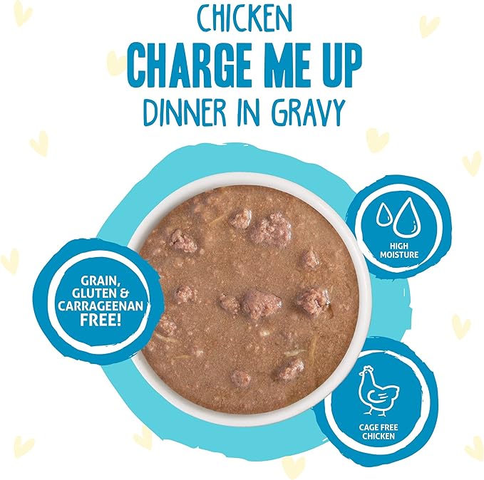 Weruva bff omg gravy chicken charge me up dinner in gravy 2.8oz wet cat food pouch