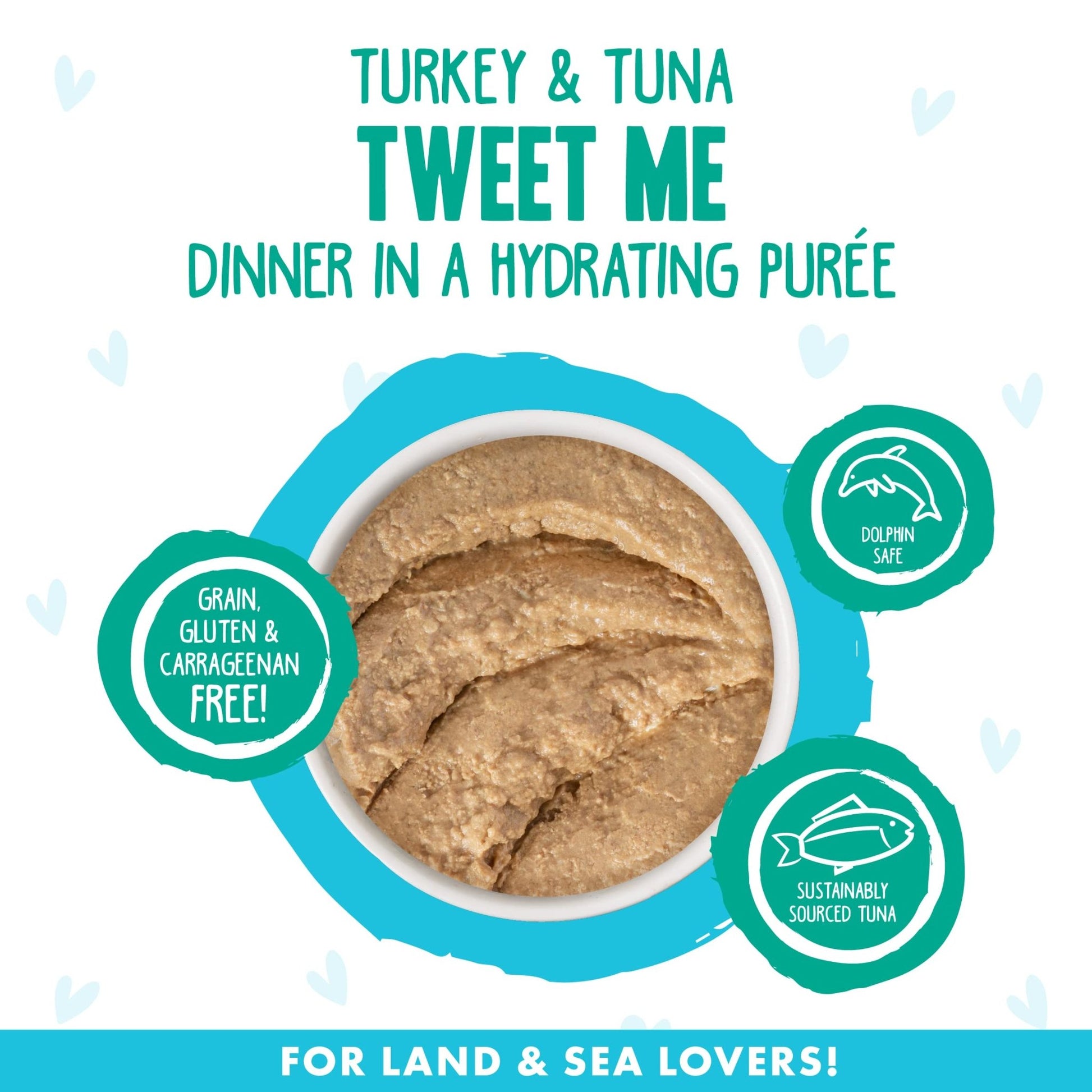 Weruva B.F.F. Play - Best Feline Friend Paté Lovers, Aw Yeah!, Turkey & Tuna Tweet Me! with Turkey & Tuna, 2.8oz Can (Pack of 12)
