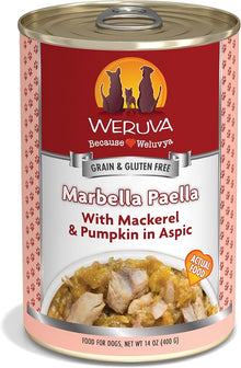 Weruva canned dog food marbella paella with mackerel and pumpkin 14 oz