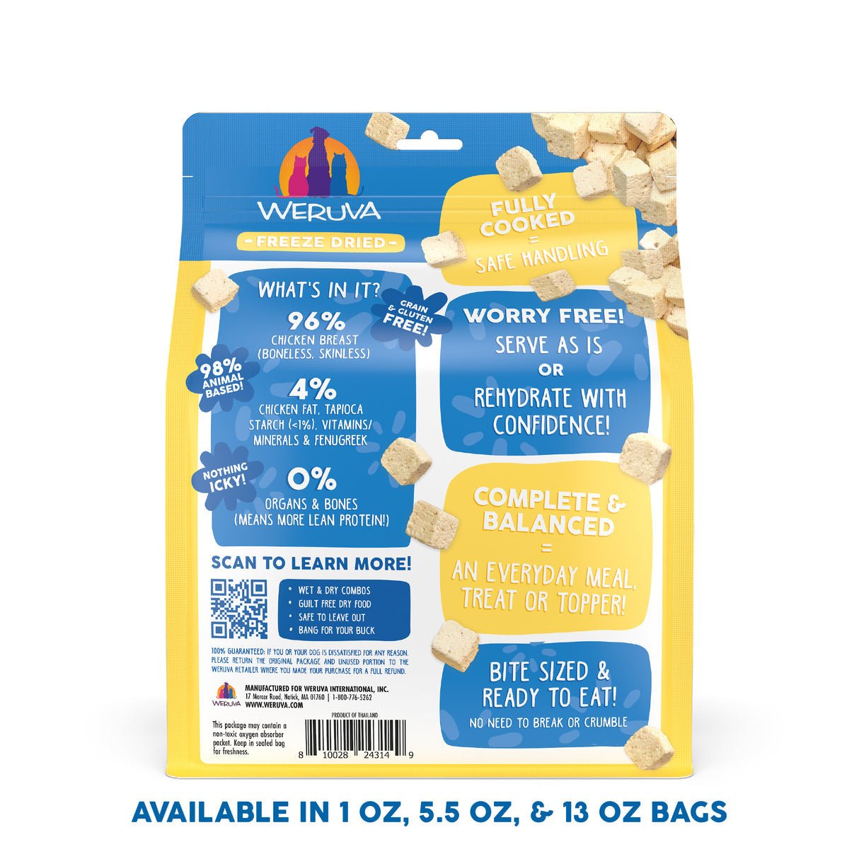 Weruva Freeze dried dinner paw lickin chicken 13oz