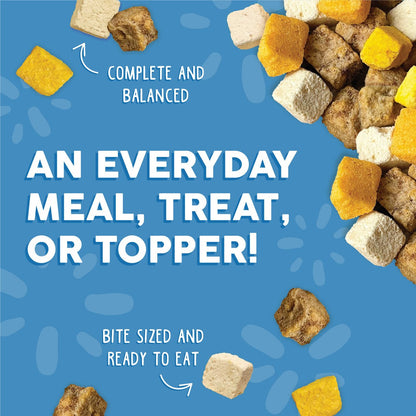 Weruva freeze dried feeling farm with chicken breast egg and pumpkin fully cooked complete meal for dogs 1oz