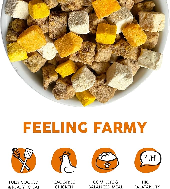 Weruva Freeze dried feeling farmy with chicken breast, egg and pumpkin 13 oz