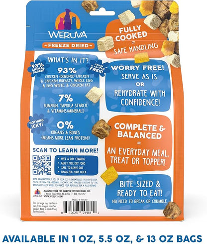 Weruva Freeze dried feeling farmy with chicken breast, egg and pumpkin 5.5 oz