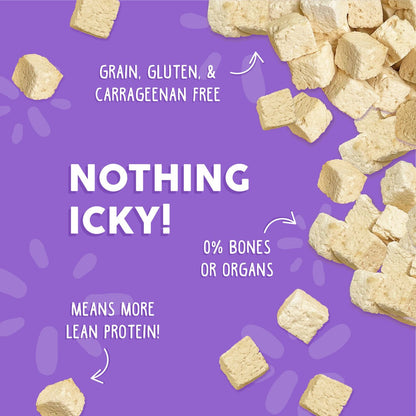 Weruva freeze dried paw lickin chicken fully cooked complete meal for cats 1oz