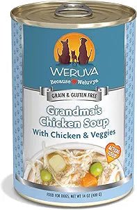 Weruva grandmas chicken soup with chicken veggies canned food 14oz dog food