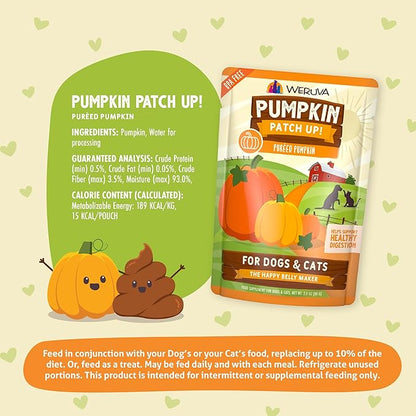 Weruva pumpkin patch up puréed pumpkin for cats and dogs 12 count