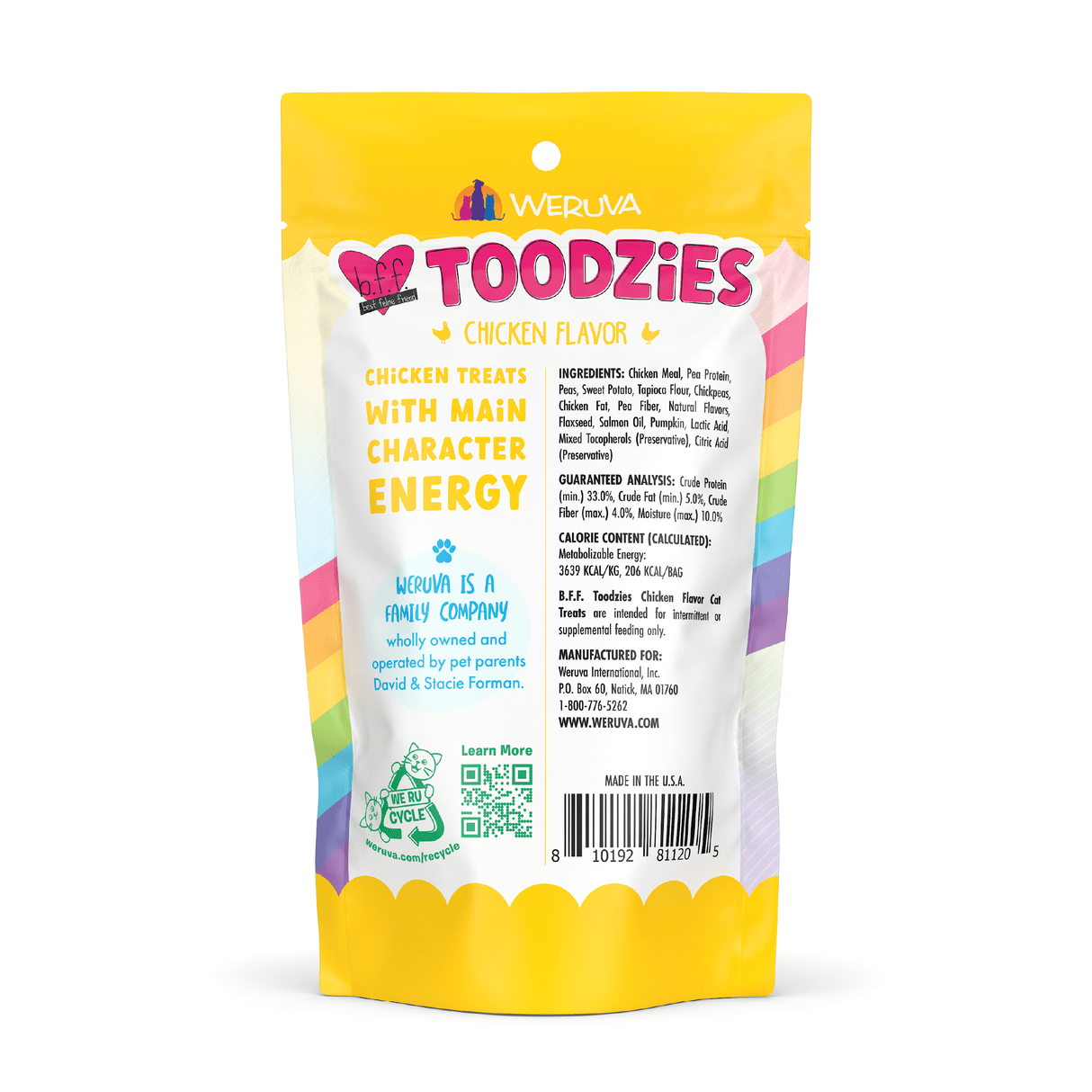 Weruva Toodzies chicken flavor cat treats