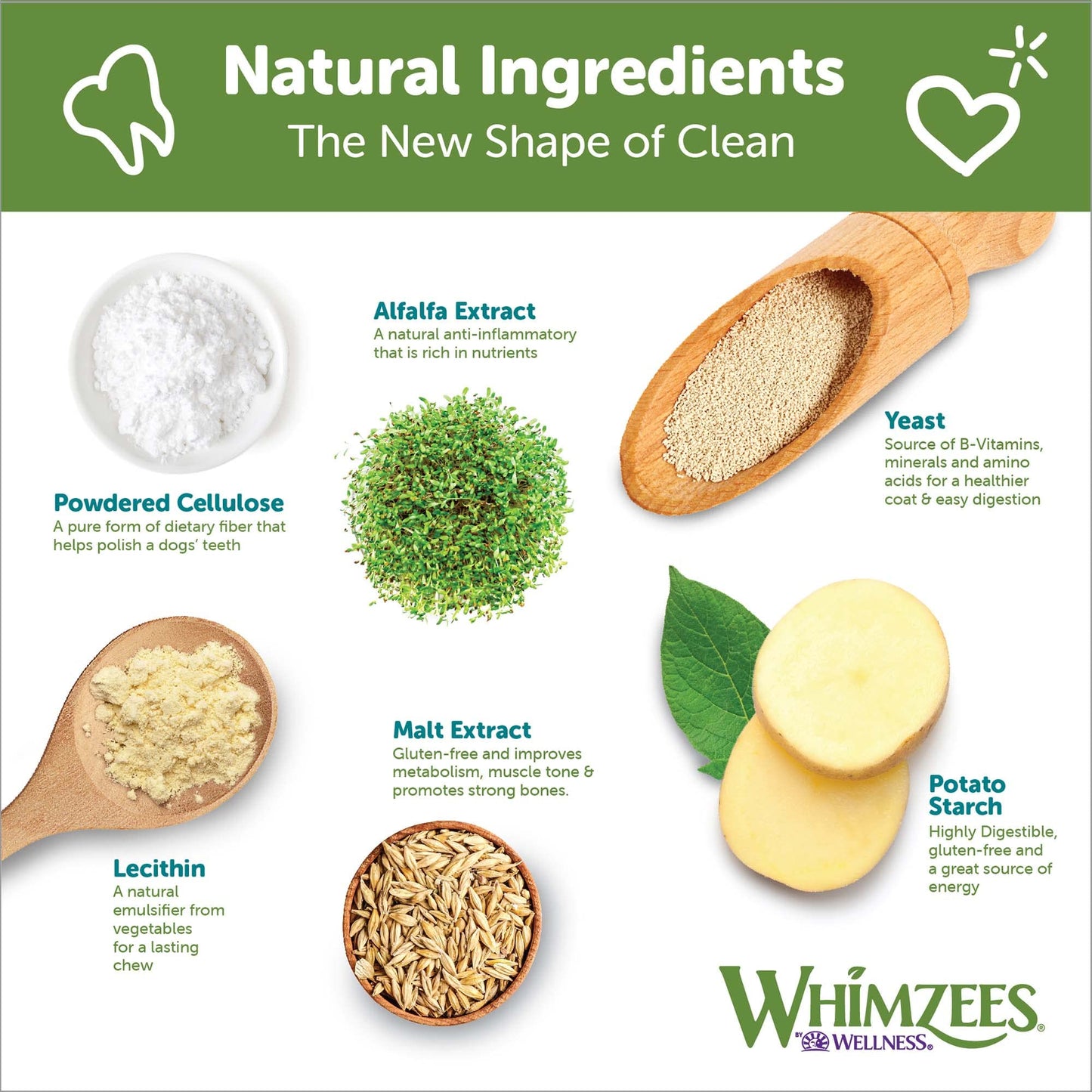 Whimzees By Wellness Brushing Dental Chews For Dogs, Grain - Free, Long Lasting Treats, Freshens Breath Medium Breed, 12 Count