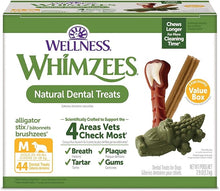 Whimzees dental treats - aliligator medium size 44 count