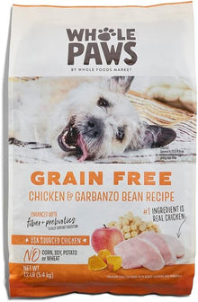 Whole paws Dog Grain Free Chicken & Garbanzo Beans Recipe 12lbs