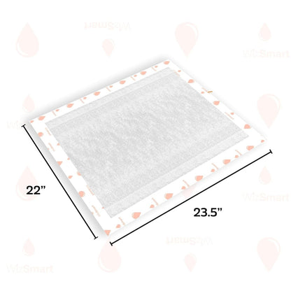 WizSmart Heavyweight Dog & Puppy Training Pads, Made with Upcycled Unusued Baby Diapers and Renewable EucaFluff, Cup , 23.5" x 22"
