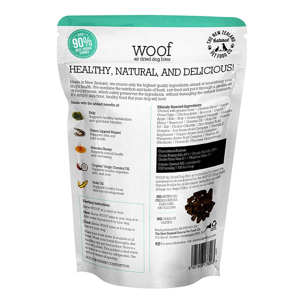 Woof - Air Dried Dog Food, Dog Food Toppers for Dry Food, High Protein Chicken, 3.5 oz