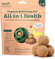 Woof pupsicle refills for all in 1 health 8oz pb & beef